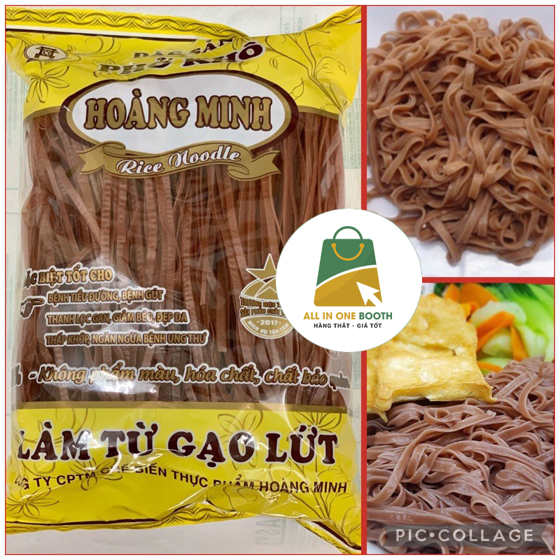 Phở gạo lứt đỏ Hoàng Minh 500g, phở gạo lức đỏ, phở khô gạo lứt, thực dưỡng, đồ ăn kiêng, đồ ăn chay