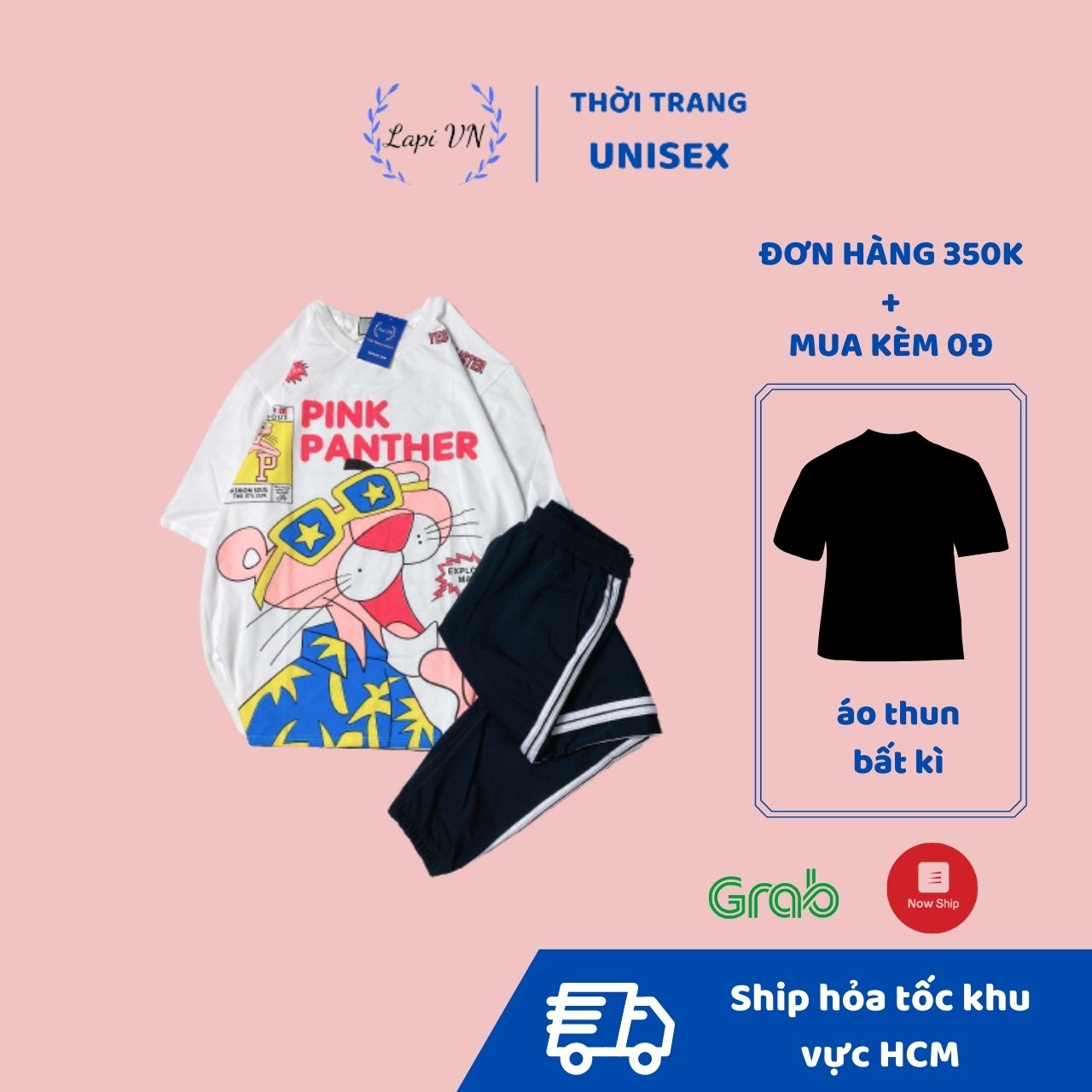 [HCM]Set Đồ Bộ Quần Dài 3 Sọc + Áo Báo Cartoon 3D Cute SD02-Lapi VN Thoáng Mát Freesize. Tay Lỡ