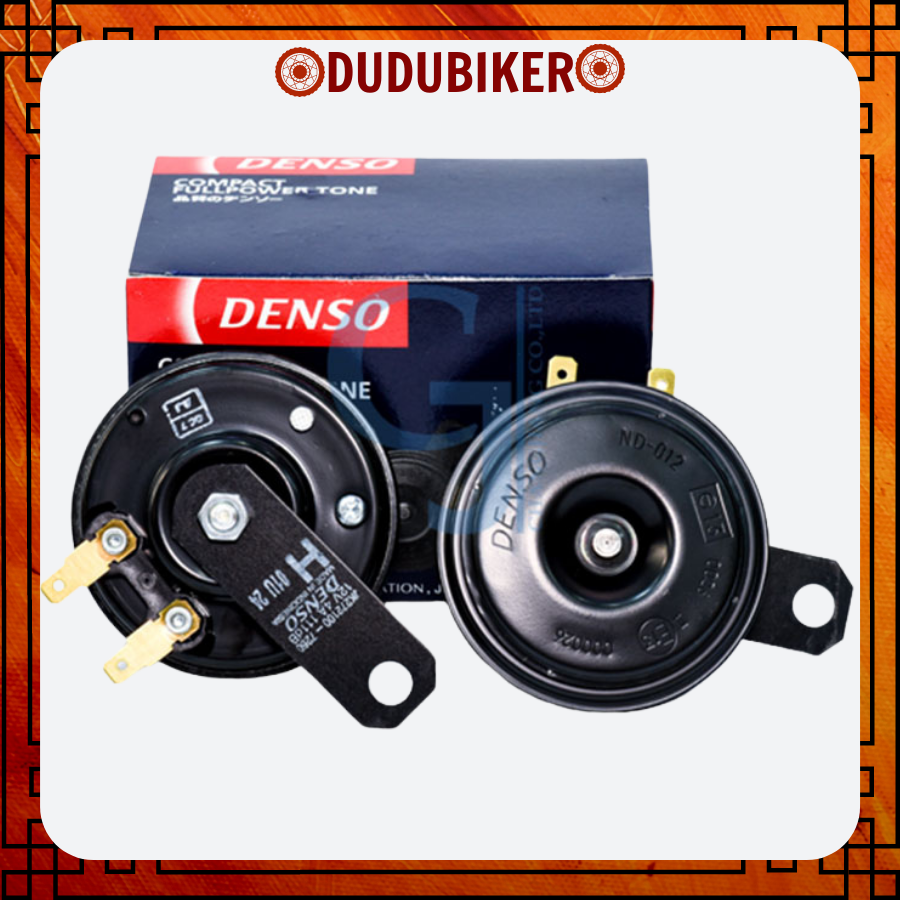 Còi xe máy denso - còi đĩa denso cao cấp 1 bộ 2 chiếc có kèm theo pat và giắc cắm