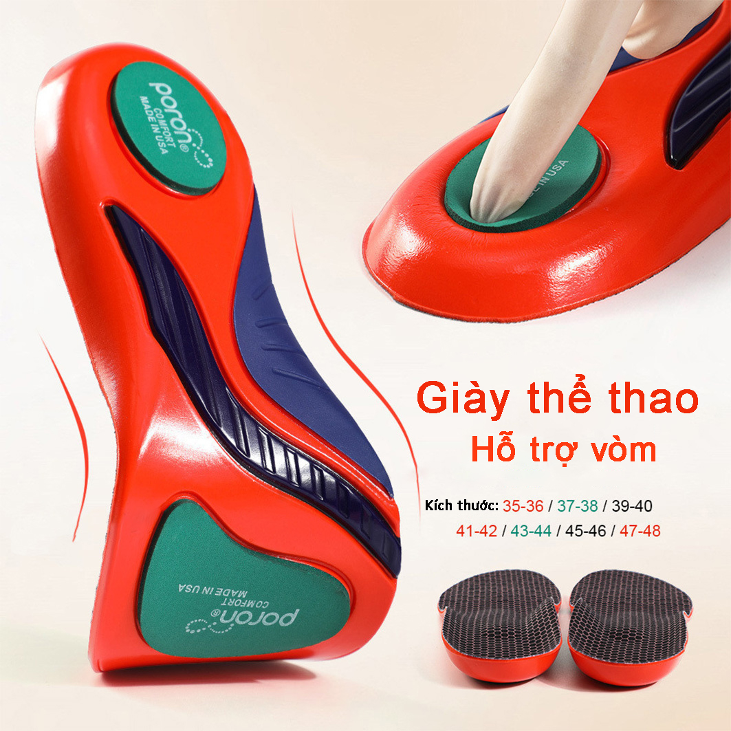 Miếng Lót Giày Đệm lót giày cao cấp Đệm Khí poron Vật liệu Chuyên Dùng cho Giày Thể Thao Êm Chân Thấm Hút Mồ Hôi Hỗ trợ