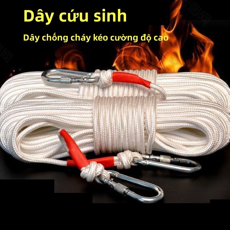 Dây an toàn lõi thép dây chống cháy dây thoát hiểm nhà cao tầng dây cứu sinh chống cháy dây bảo hiểm