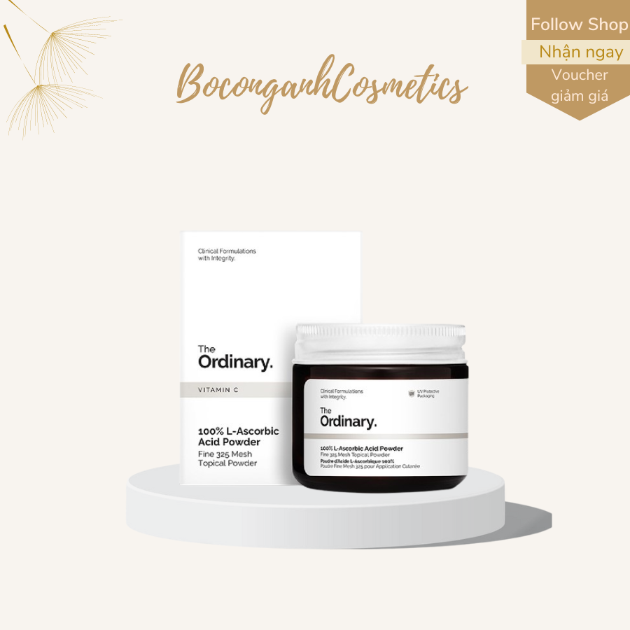 Bột vitamin c sáng da, mờ thâm the ordinary 100% l-ascorbic acid powder 20gr.