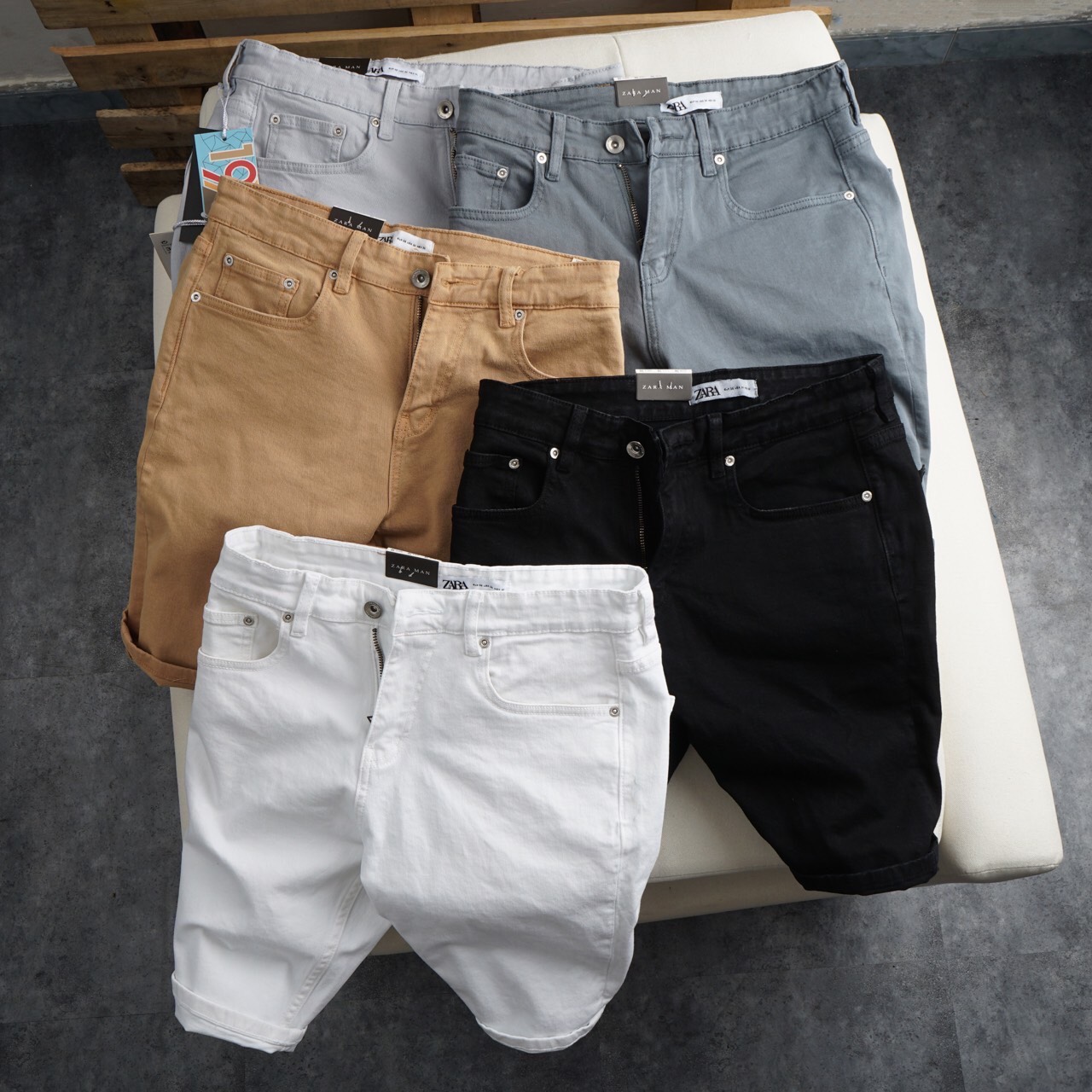 Quần short jean nam  ZARA trơn NAM FASHIONco dãn cực tốt vải dày mẫu mới nhất nhiều màu cao cấp NAM FASHION