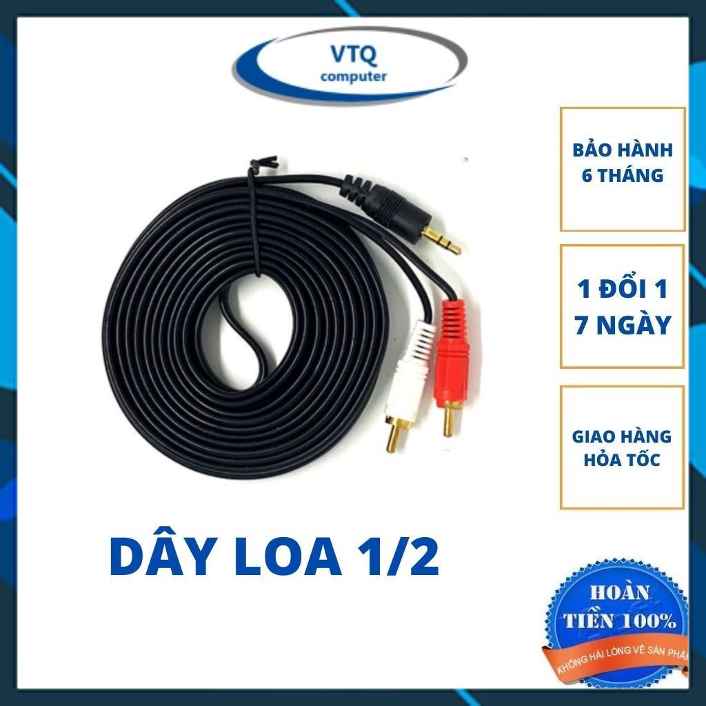Dây loa 1 ra 2 ,dây loa 1 đầu 3.5mm ra 2 av ,dài 1.5m 3m 5m