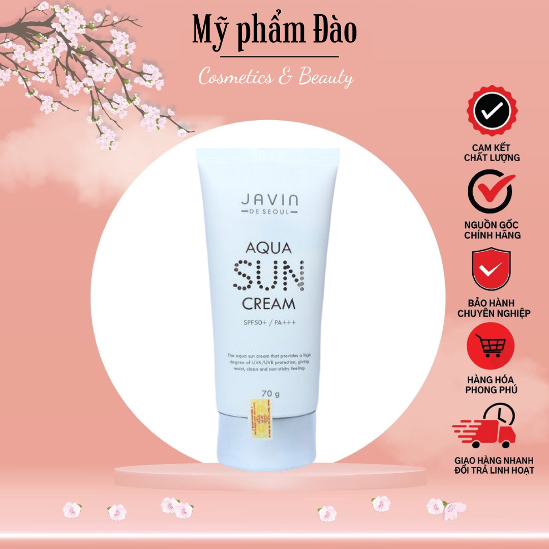 Kem chống nắng javin de seoul tuýp 70ml chất kem mịn thẩm thấu nhanh