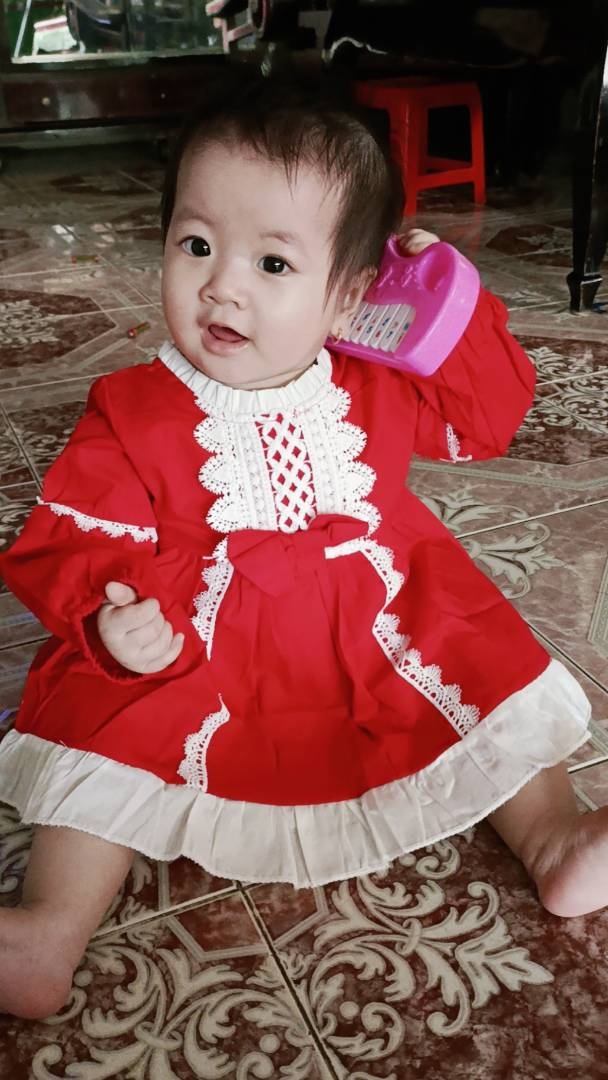 Đầm váy công chúa kiểu búp bê xinh xắn cho bé yêu size từ 5-12kg
