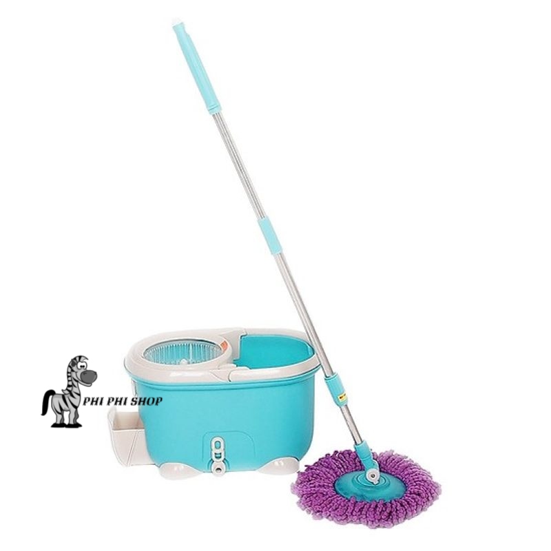 Bộ lau nhà 360 độ lock&lock new easy mop màu xanh dương mop-q2-1