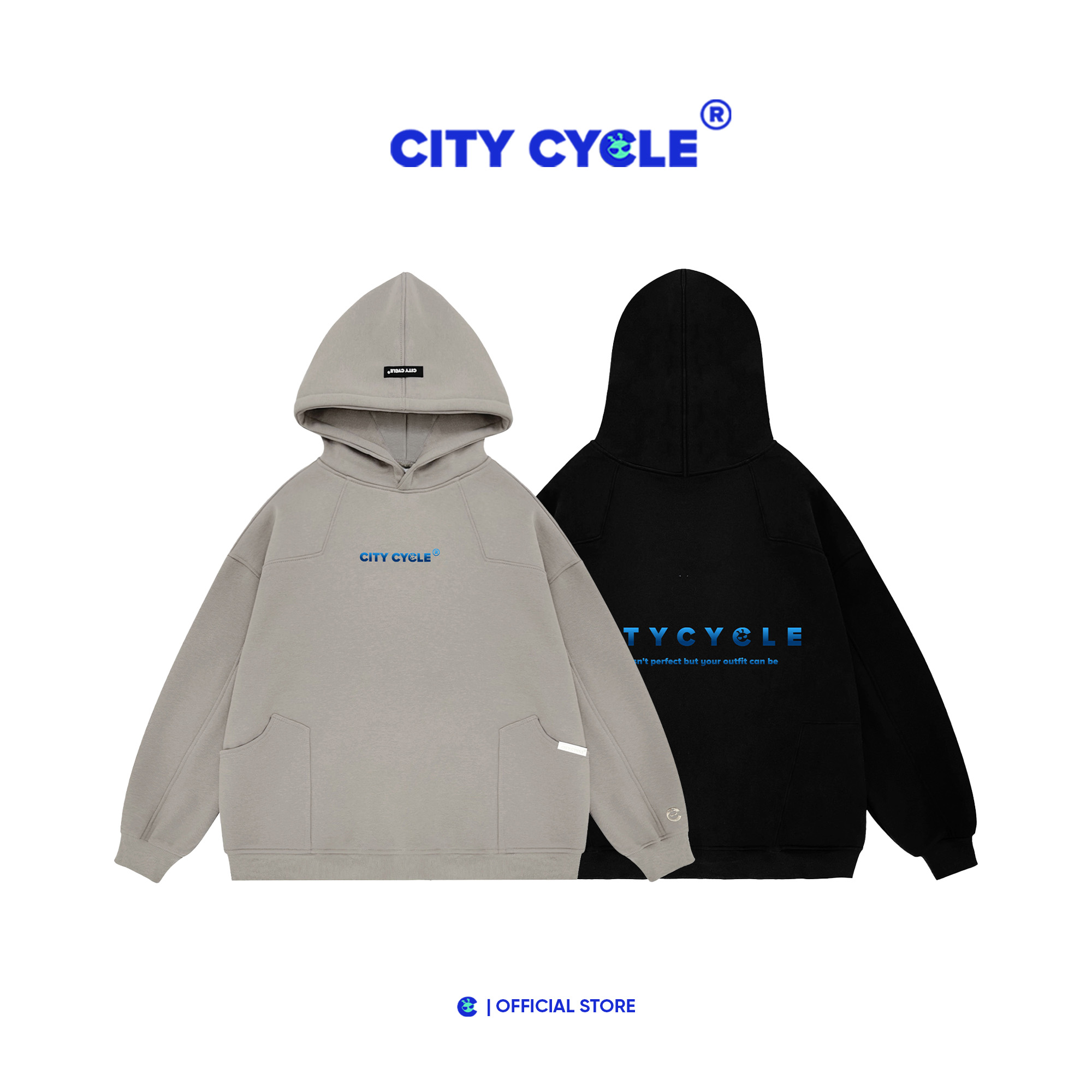 Áo Hoodie Local Brand Comet City Cycle nỉ lót lông form rộng oversize unisex