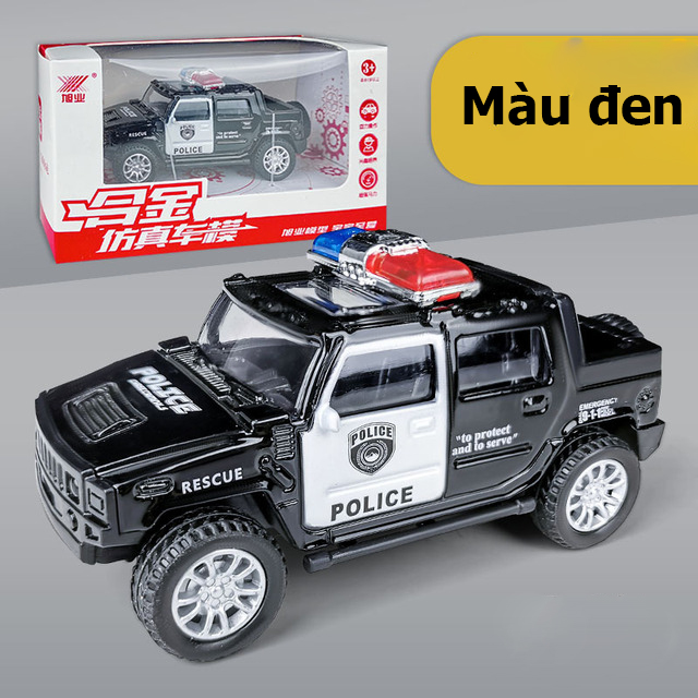 Đồ chơi mô hình xe ô tô c.ảnh sát KAVY bằng hợp kim chạy cót