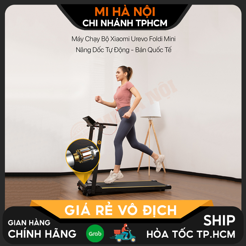 Máy chạy bộ urevo foldi mini tốc độ 12km/h – nâng dốc tự động, bản quốc tế