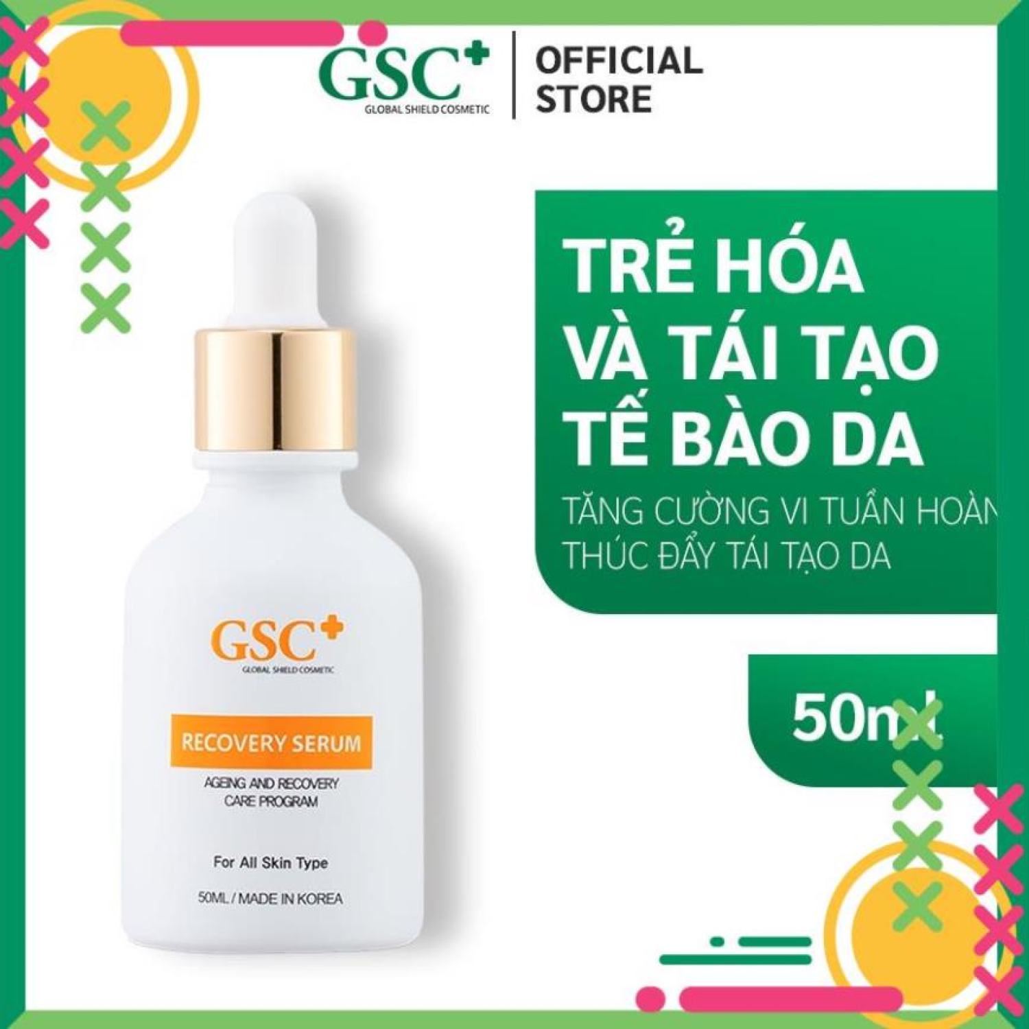 Tinh chất phục hồi da GSC Recovery Serum 50ml Chính Hãng