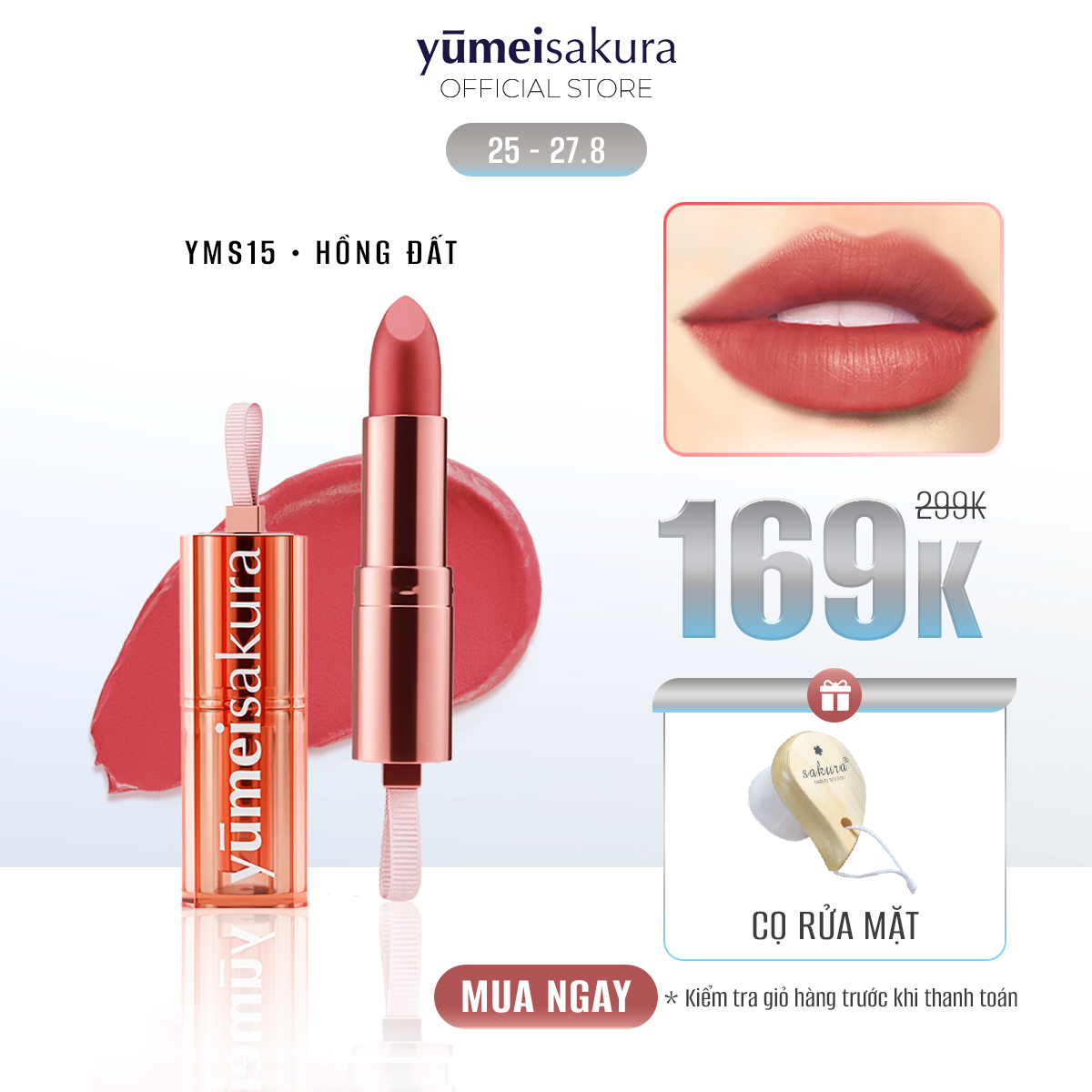 Son thỏi lì mịn chotto matte yumeisakura hồng đất love me tonys pink lipstick yms15 3.5g