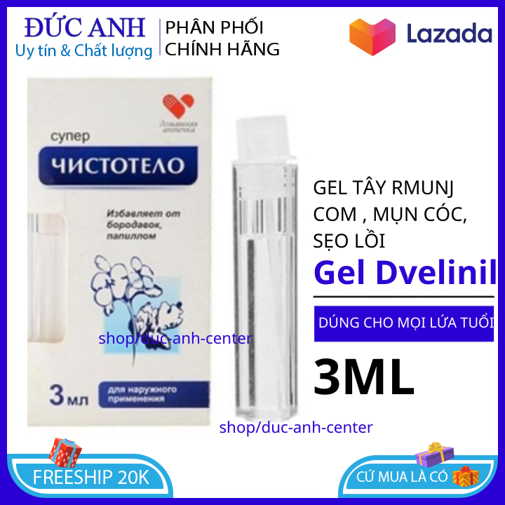 Kem Tẩy Nốt Ruồi Dvelinil - Gel tẩy mụn thịt  mụn cơm mụn cóc mụn thịt thừa an toàn hiệu quả