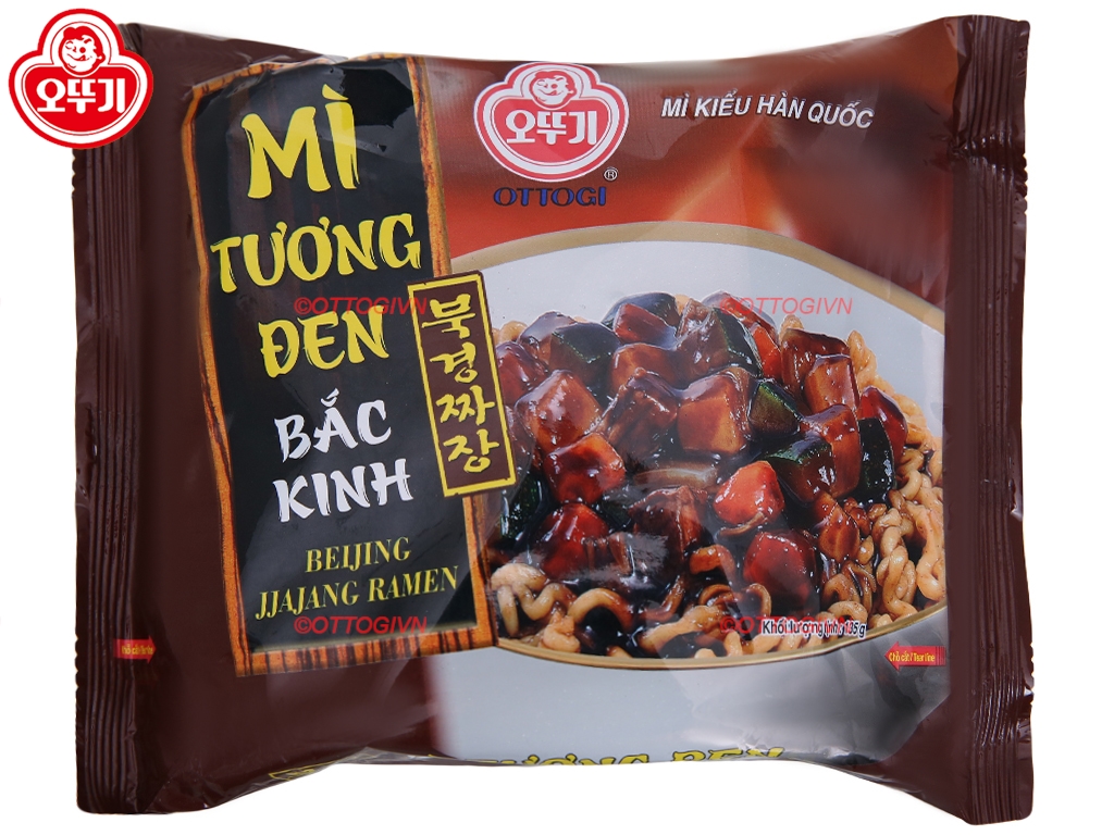 Combo 3 gói mì tương đen bắc kinh ottogi 135g