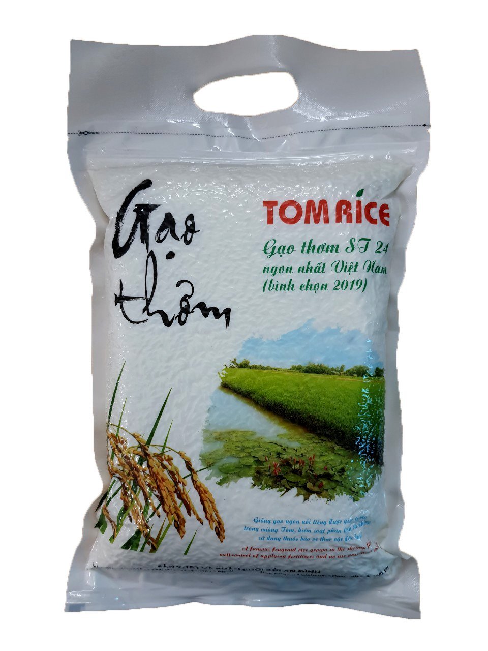Gạo thơm tomrice 5kg- st24 lúa tôm