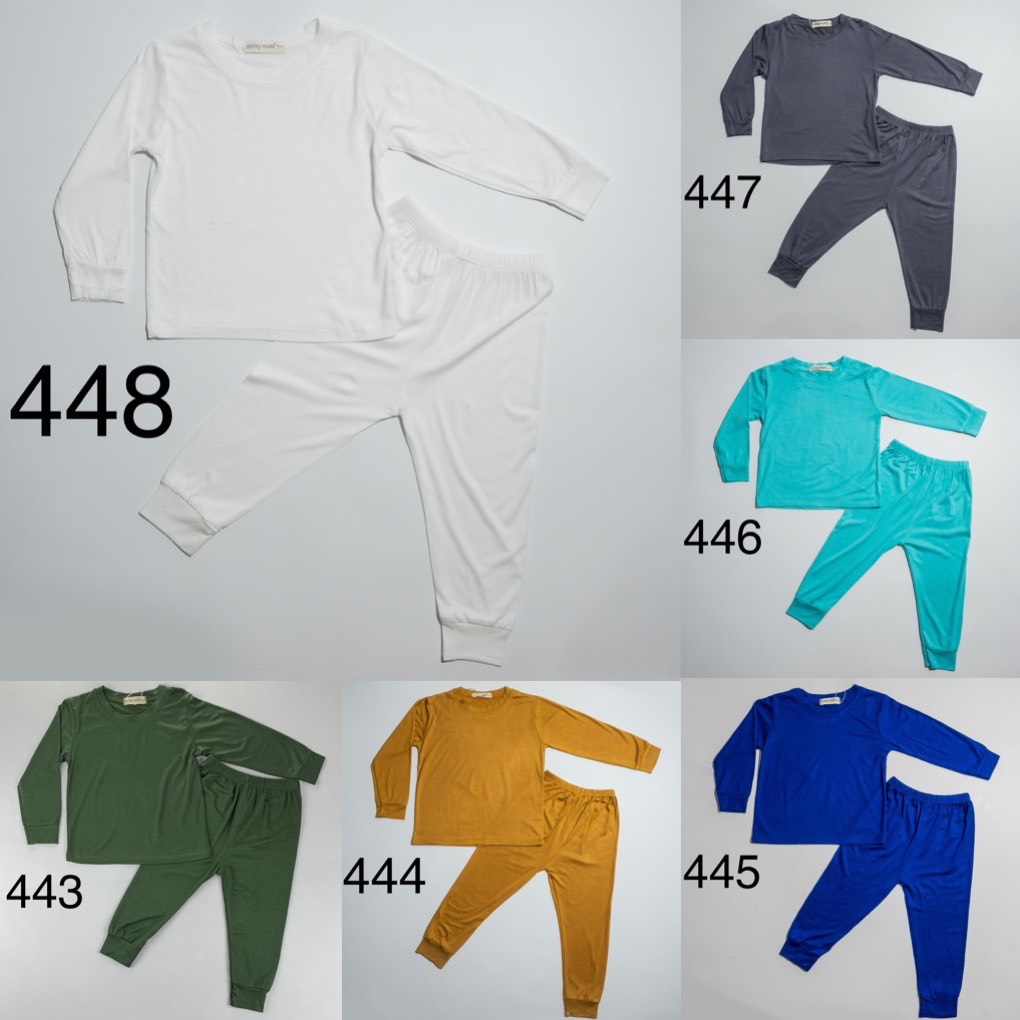 Bộ thun lạnh dài tay Minky Mom cho bé trai và bé gái từ 8-32KG.