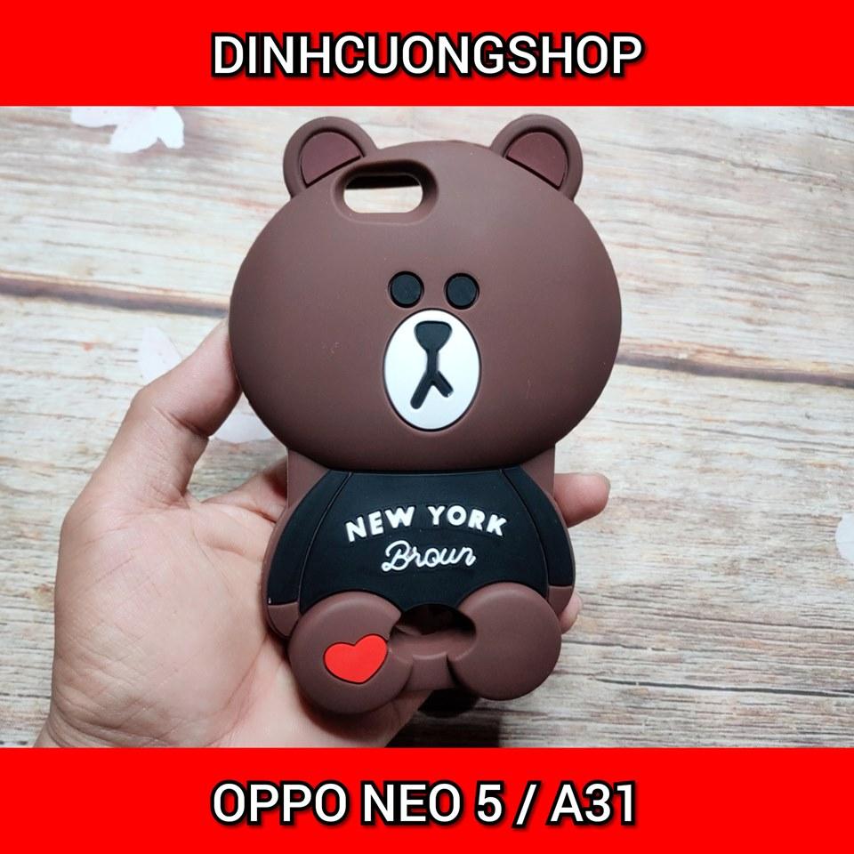 Ốp dẻo thú hình gấu-soạn hình ngẫu nhiên oppo neo 5 a31