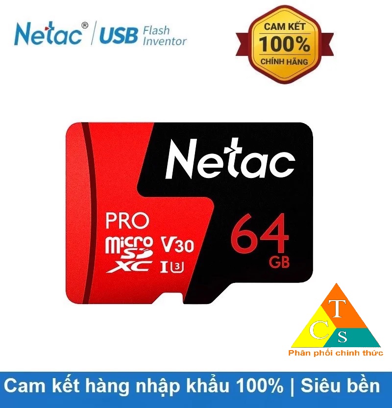 Thẻ nhớ microsd 64gb netac u3 pro 108mb/s