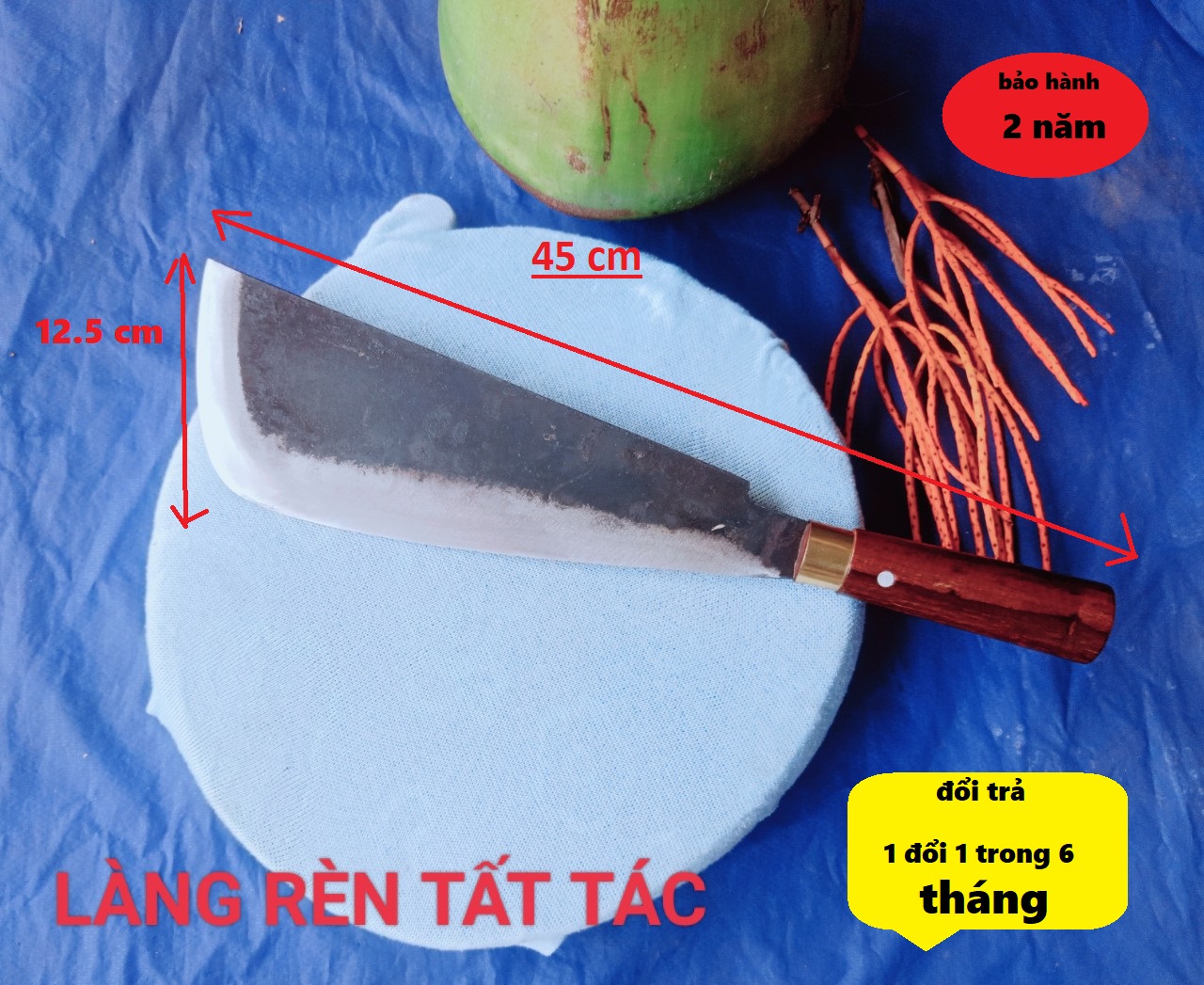 Dao chặt xương,gà,vịt, gỗ các loại thần thánh làm từ nhíp xe ô tô chuyên dụng
