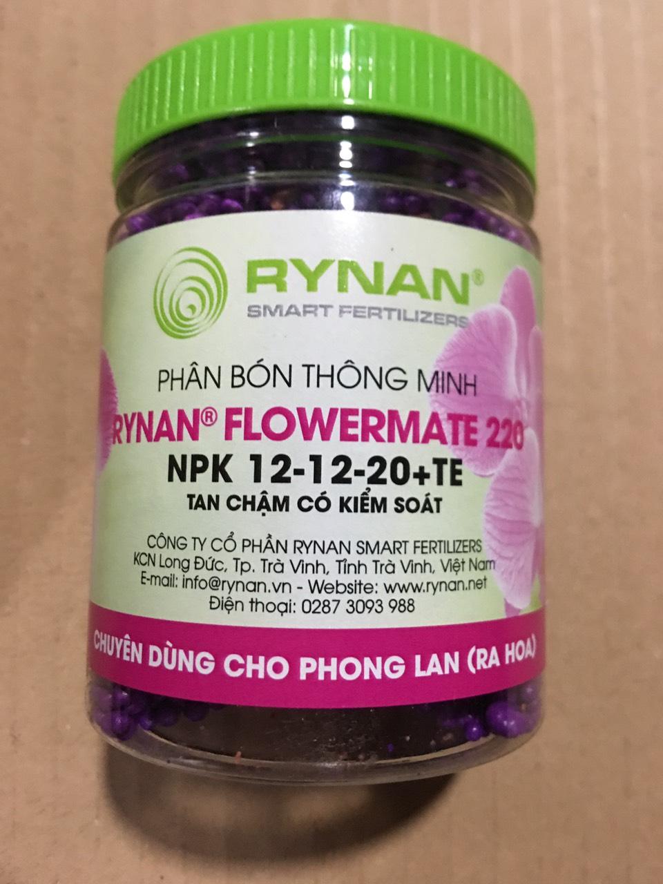 Phân bón thông minh tan chậm có kiểm soát Rynan Flowermate 220 NPK 12-12-20+TE dưỡng hoa lâu tàn