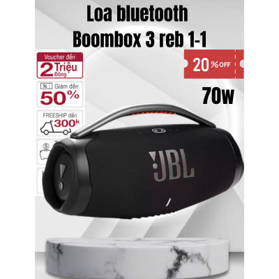 ( Hàng Nhập Sale Mạnh ) Loa Bluetooth JBL Bombox 3 (100W) 2024 - Loa Nghe Nhạc Âm Thanh Siêu Bass Cực Mạnh Chống Nước,Có LED IPX7 Loa Karaoke Công Suất Cực Lớn Loa Nghe Nhạc Treble Rời Thời Gian Sử Dụng 24h