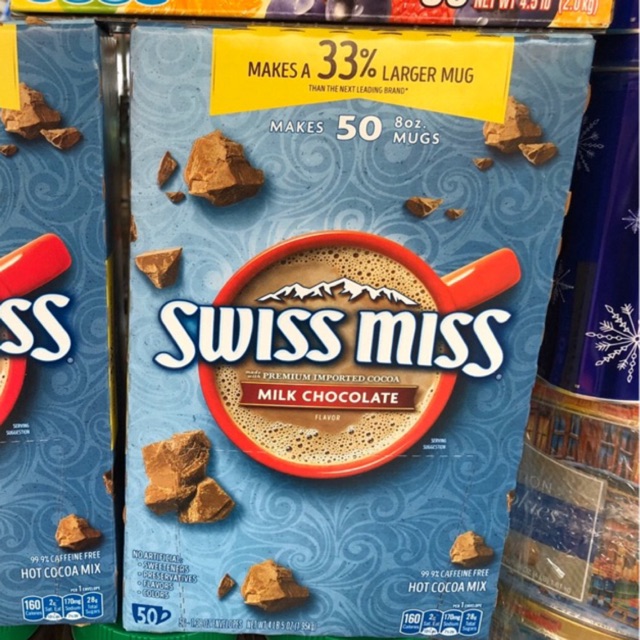 Bột cacao sữa Swiss Miss Milk Chocolate Hot Cocoa Mix s hộp 50 gói trọng lượng 1.95kg của Mỹ
