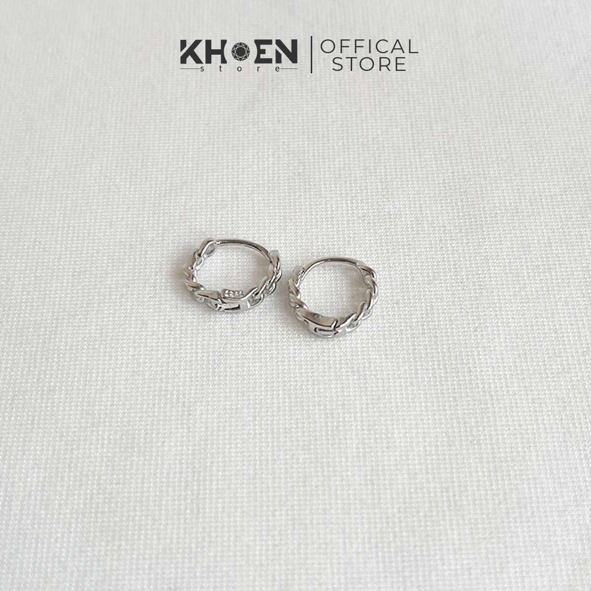 Khuyên tròn xích - bạc 925 - khoen store