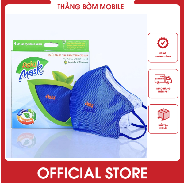 khẩu trang than hoạt tính Asia Mask, phòng độc, phòng bụi, đạt tiêu chuẩn của bộ y tế