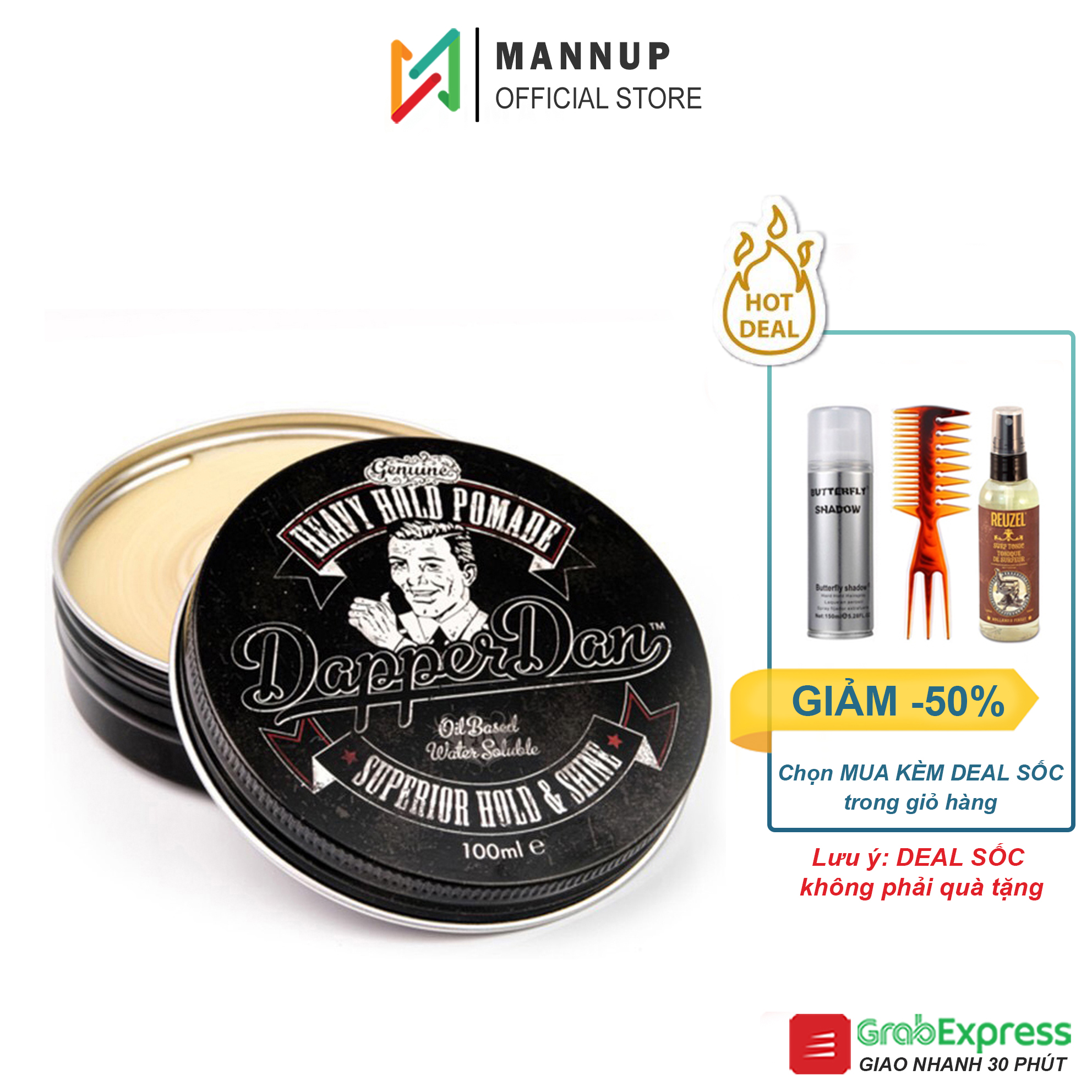 Sáp vuốt tóc dapper dan heavy hold pomade 100ml