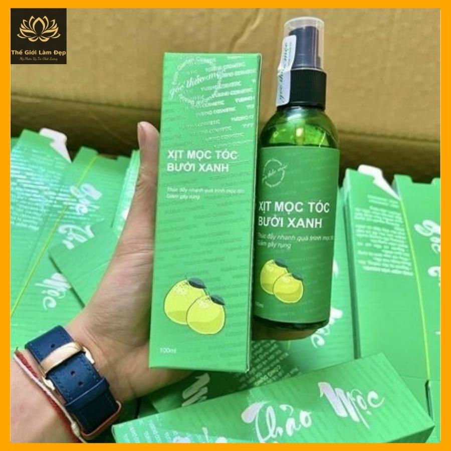 Xịt tinh chất dầu vỏ bưởi xanh dưỡng kích thích mọc tóc ngăn rụng làm dày dài nhanh hair lotion oil mềm mượt thơm lâu 100ml, chai serum dầu nước dưỡng buoi phụ liệu tóc giúp chắc khỏe phồng chân tóc nam nữ - THẾ GIỚI LÀM ĐẸP