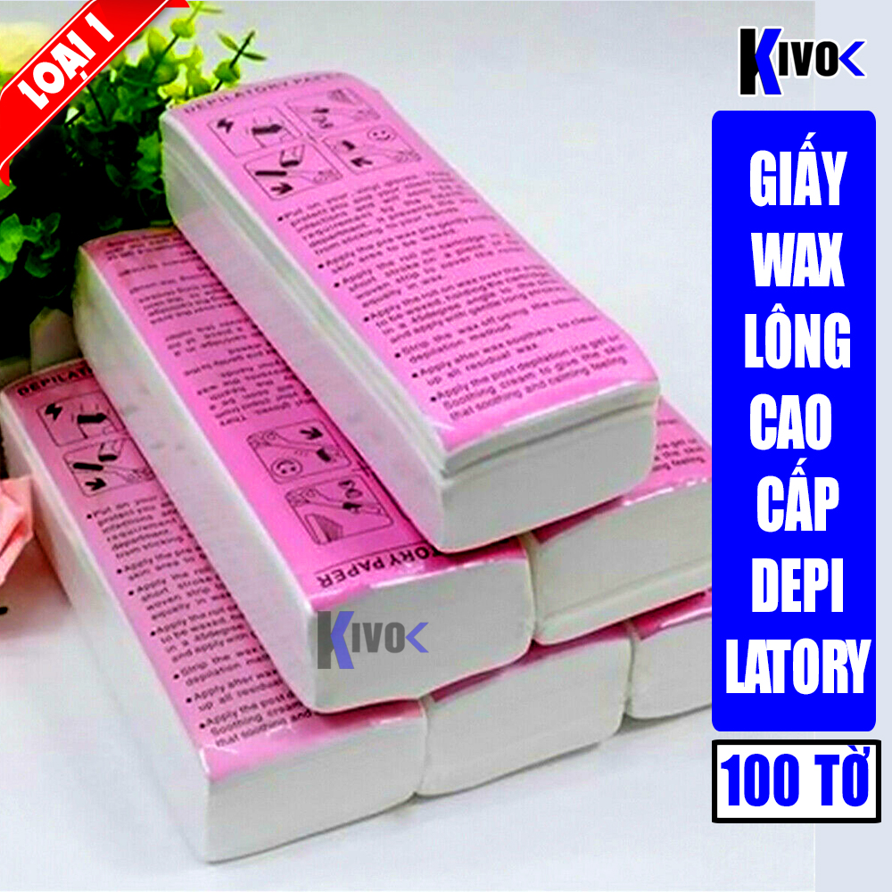 [LOẠI 1] Giấy Wax Lông 100 Tờ Cao Cấp- Miếng Was Triệt Lông Chân Tay Nách Depilatory Paper - Giấy Wax Tẩy Lông -