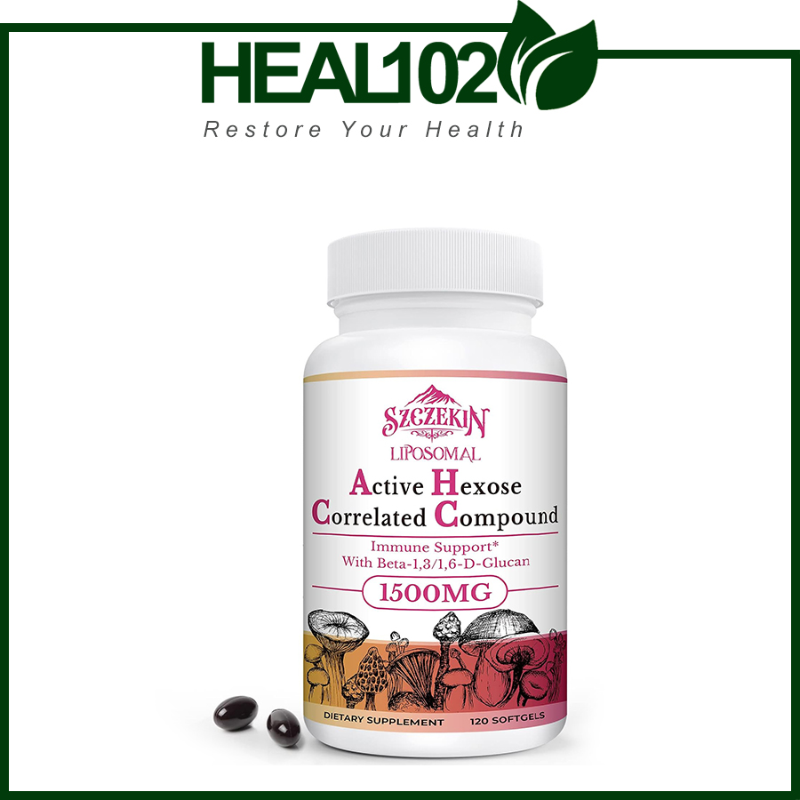 Active Hexose Correlated Compound Szczekin 1800mg with Beta Glucan – AHCC chiết xuất từ nấm chống viêm và chống oxy hóa giúp tăng cường miễn dịch, bảo vệ gan, ngăn ngừa sự phát triển HPV - HEAL102