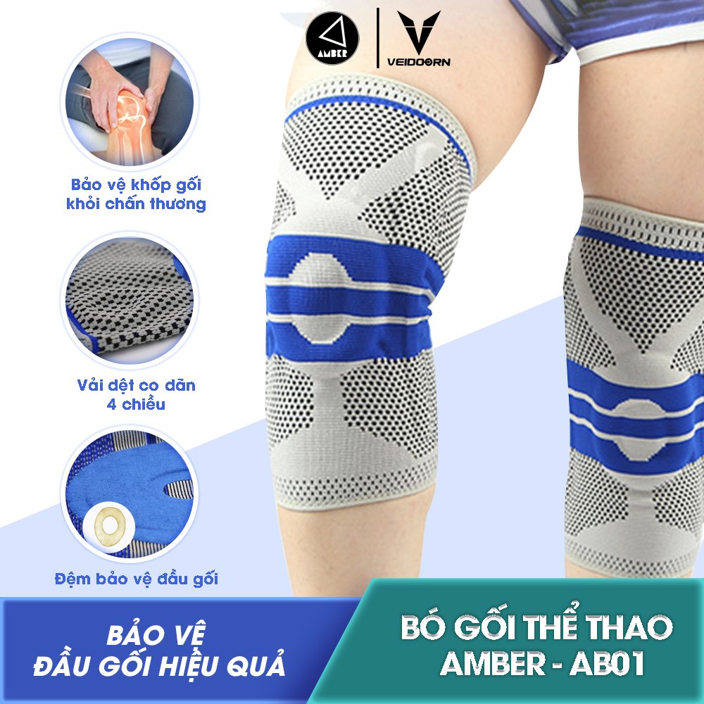 Đai Bảo Vệ Khớp Gối Đệm Silicon Cao Cấp (1 Chiếc) Amber vietnam