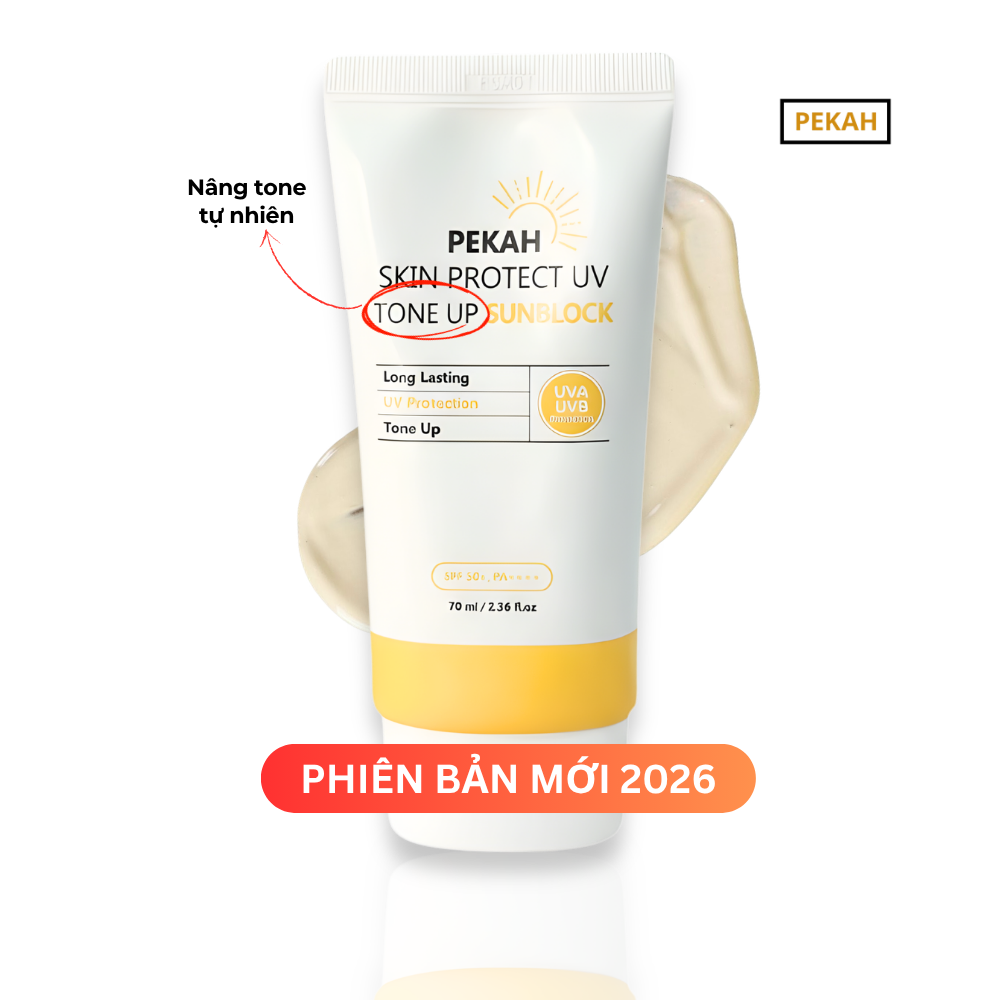 Korean Pekah Physical Sunscreen Protects from Uv Rays and Lightens Skin Tone Skin Protect Uv Tone up Sun Block Spf 50+ Pa++++ 70ml - Miinskin Vietnam - 2