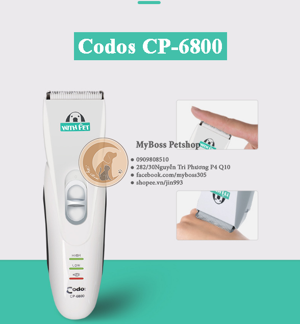 Tonder codos cp6800 -tông đơ máy chuyên dụng cắt và cạo lông chó mèo