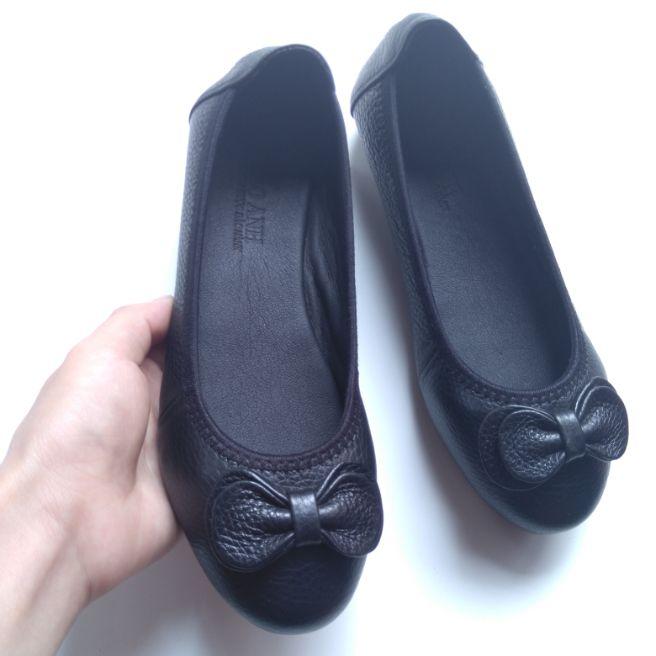Giày búp bê da bò thật siêu mềm êm ái