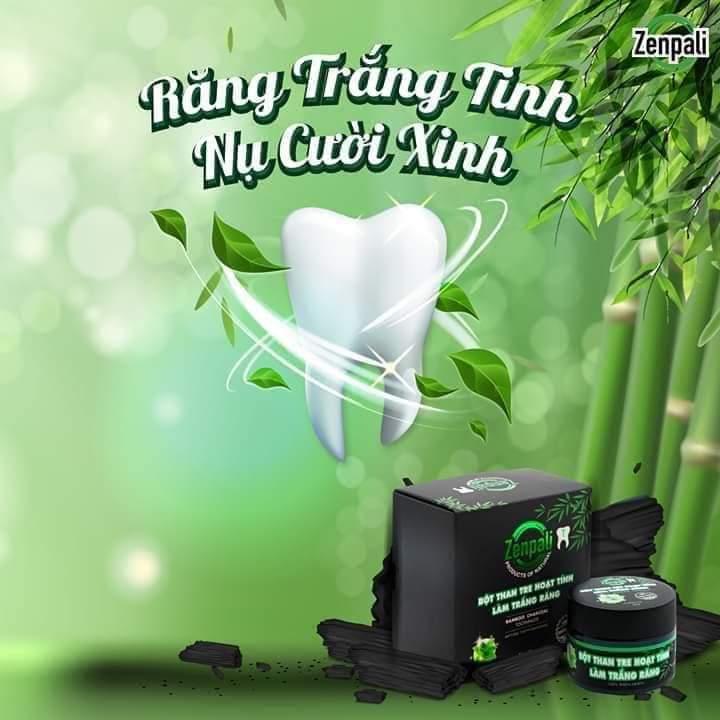 Bột than tre hoạt tính làm trắng răng Zenpali (20g/50ml)