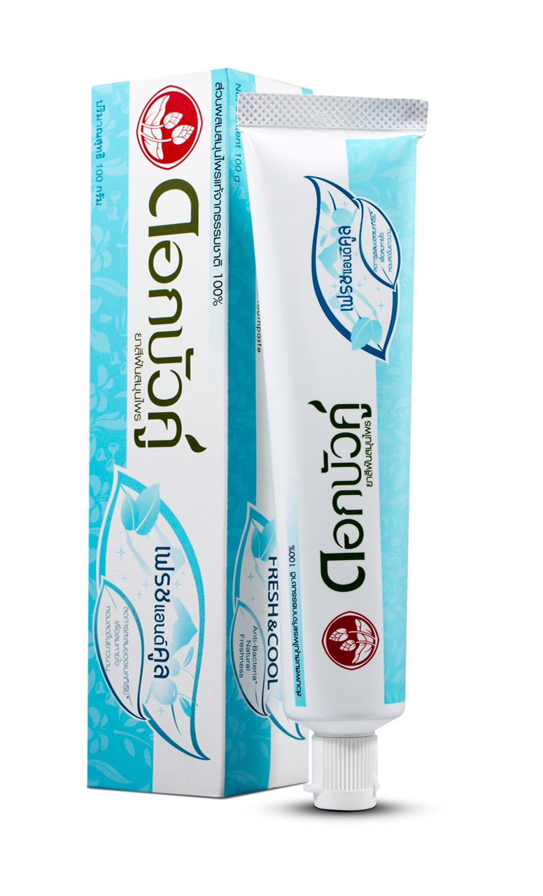 ( LỐC 6 TUÝT) Kem Đánh Răng Thảo Dược Thái Lan Twin Lotus Dok Bua Ku FRESH & COOL 150gr
