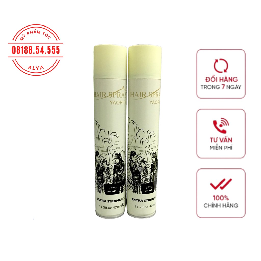 Gôm, keo xịt tóc yaorice hairspray 420ml tạo kiểu giữ nếp cho tóc. - gôm hairspray