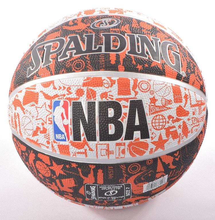 Quả bóng rổ Spalding NBA Graffiti số 7 (73-722Z) (Tặng kim bơm bóng+ túi lưới đựng bóng)