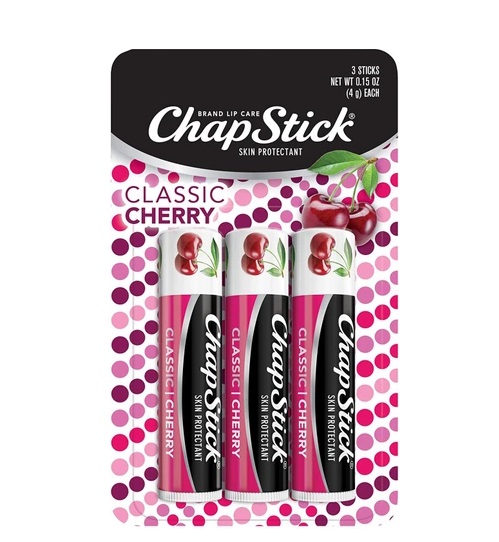 Set 3 Cây Son dưỡng môi ChapStick Classic Skin Protectant hương Classic Cherry (Mỹ)
