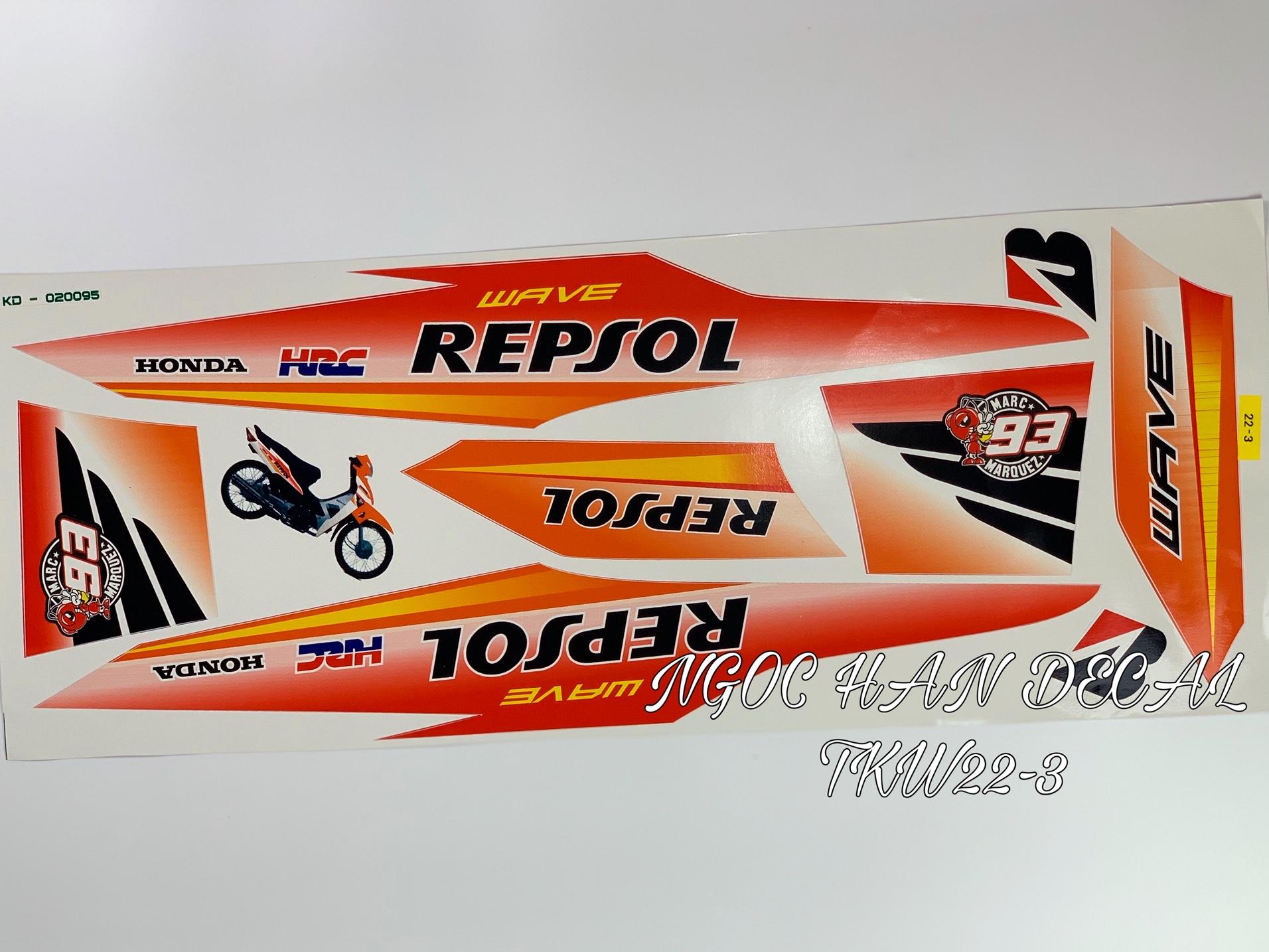 [HCM]Tem chế nguyên bộ Repsol màu cam cho xe wave alpha -- NGỌC HÂN DECAL - Sản Phẩm Chất Lượng Gian Hàng Uy Tín Giá Cả Cực Tốt Mua Ngay.