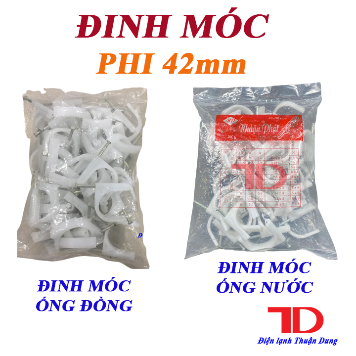 Đinh móc ống nước, ống đồng, dây điện phi 42 - Điện Lạnh Thuận Dung