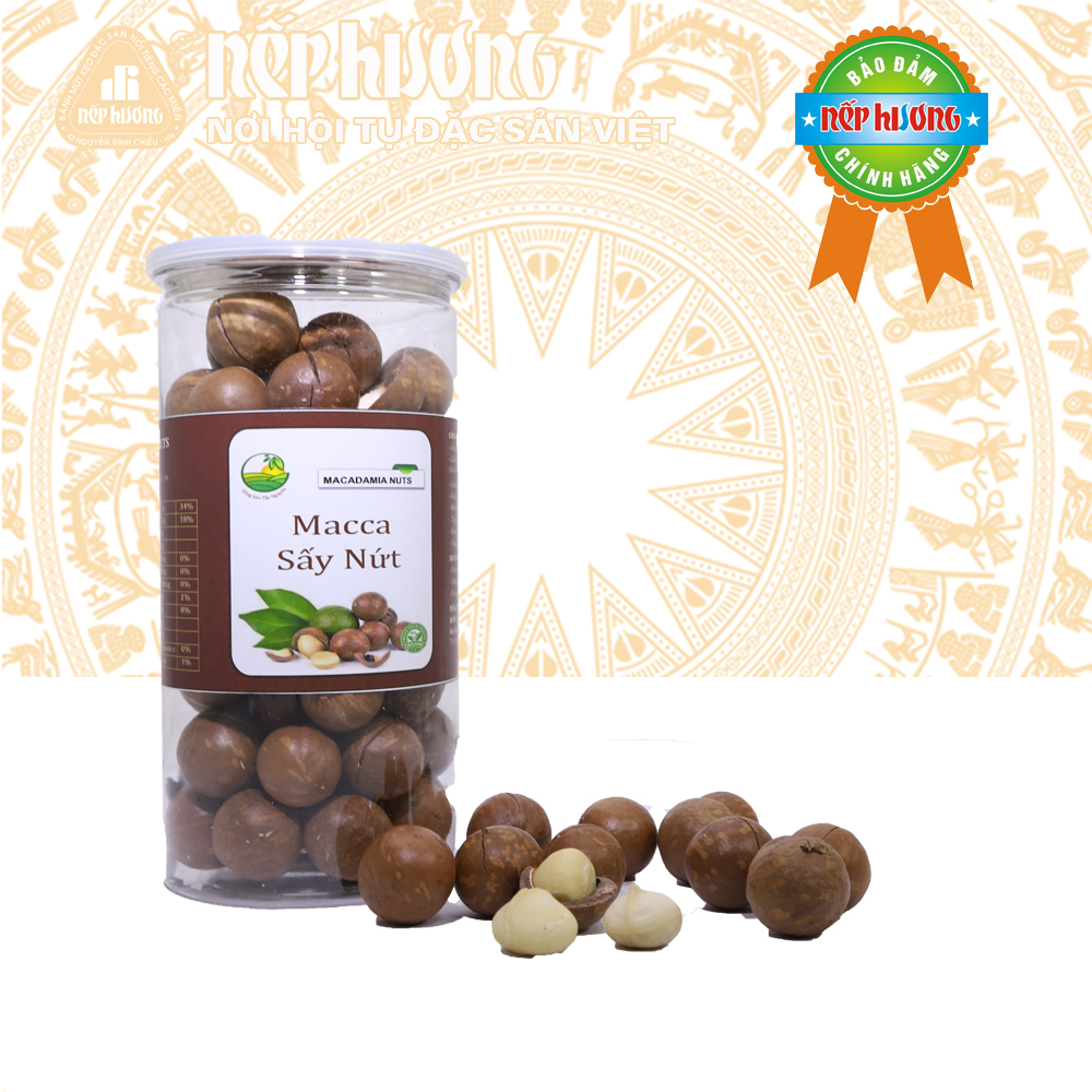 Hạt macca sấy nứt - nông sản tây nguyên - lọ 500g