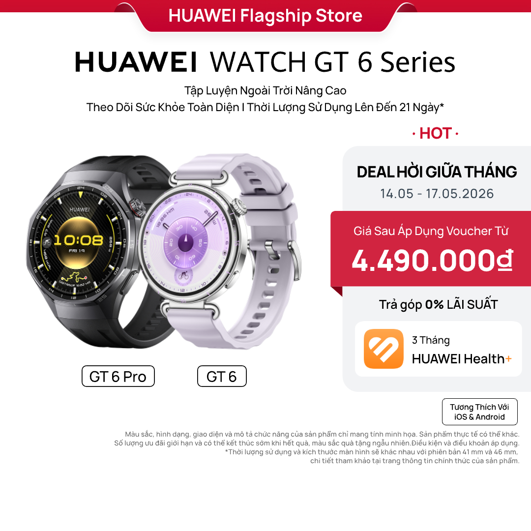 Đồng Hồ Thông Minh HUAWEI WATCH GT6 Series | Tập Luyện Nâng Cao | Theo Dõi Sức Khỏe
