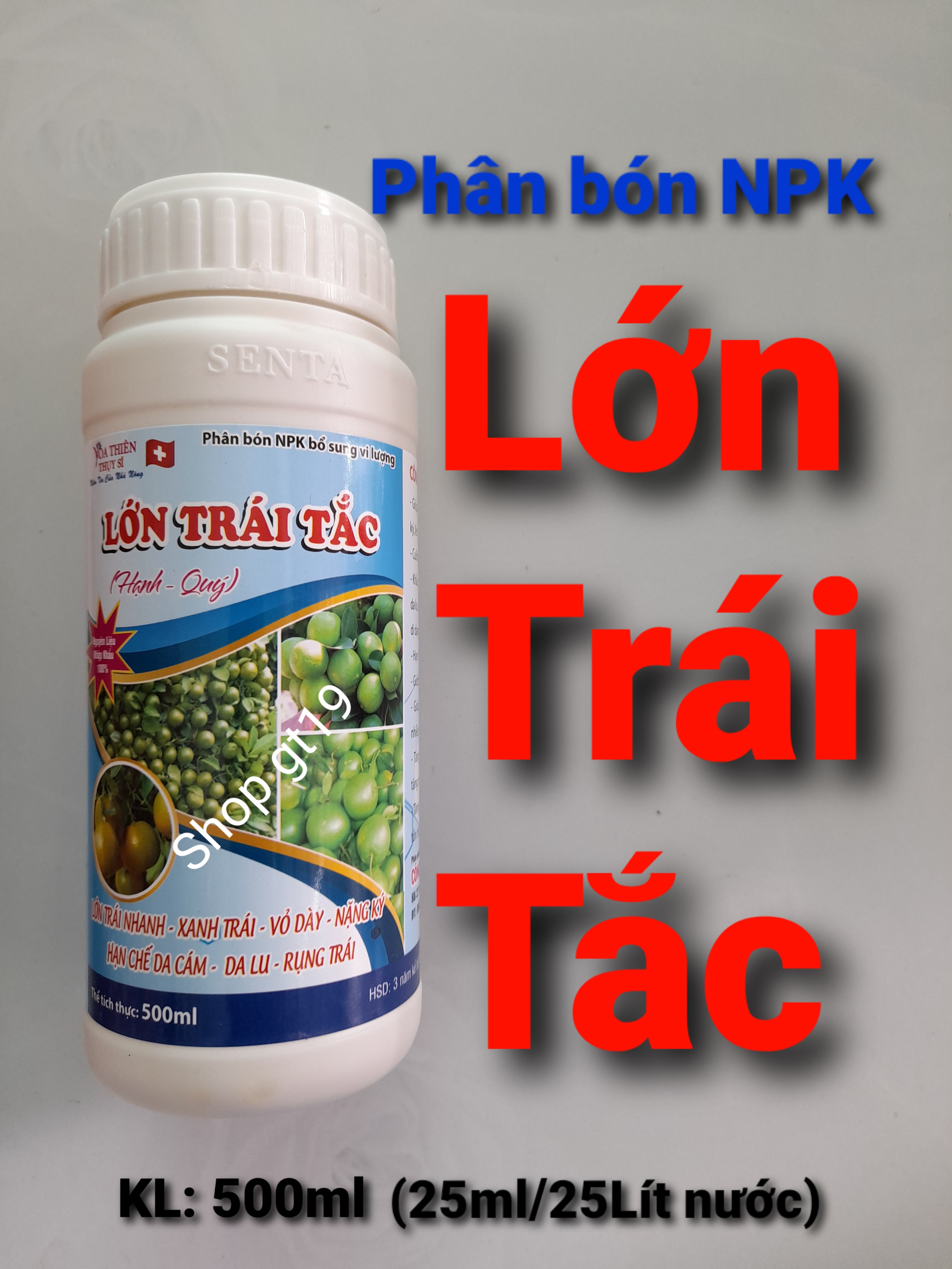 (Shop Gt19) (Gt2023) Lớn trái tắc - 500ml ( 25ml/25 Lít nước)