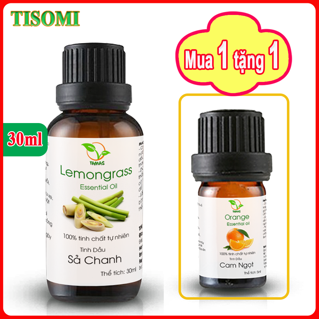 Tinh dầu Sả chanh nguyên chất TAMAS, tinh dầu xả, tinh dầu xả chanh, tinh dầu chanh xả, tinh dầu xông phòng, tinh dầu đuổi muỗi, tinh dầu thơm phòng, tinh dầu xông hơi, tinh dầu xông mặt, tinh dầu xông da mặt - TISOMI