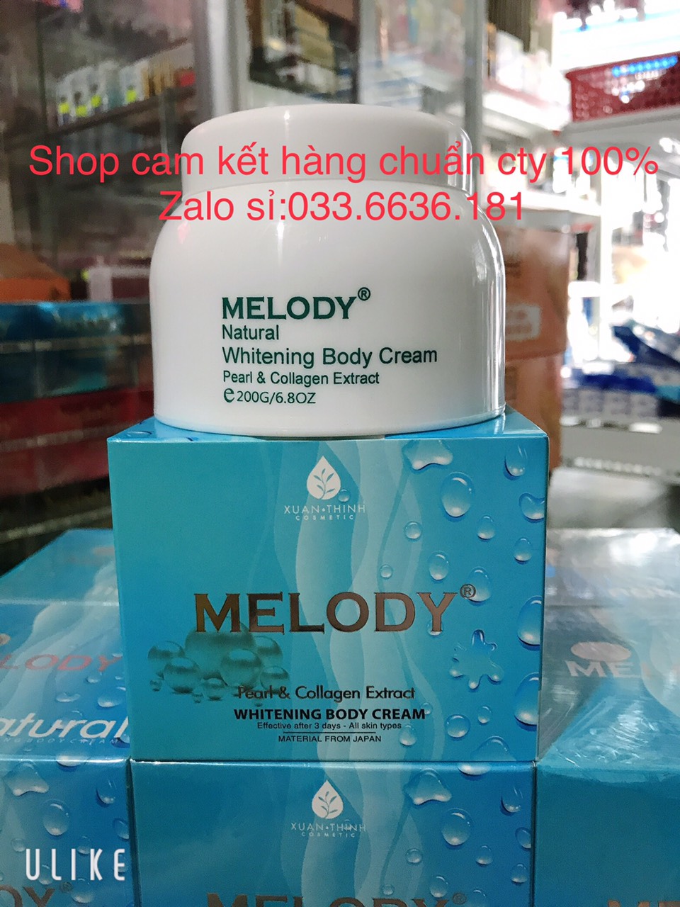 [chính hãng -giá sỉ] kem MELODY trắng da toàn thân chiết xuất từ ngọc trai và collagen  SPF 45+ 200G
