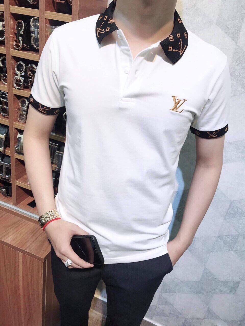 Áo thun cổ bẻ nam, form body, viền cổ siêu đẹp