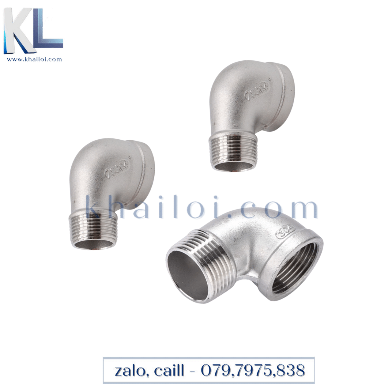 Co ren trong ren ngoài inox – Co điếu inox 304